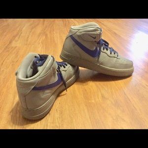 Nike Air force 1 mid top shoes for men, dust grey